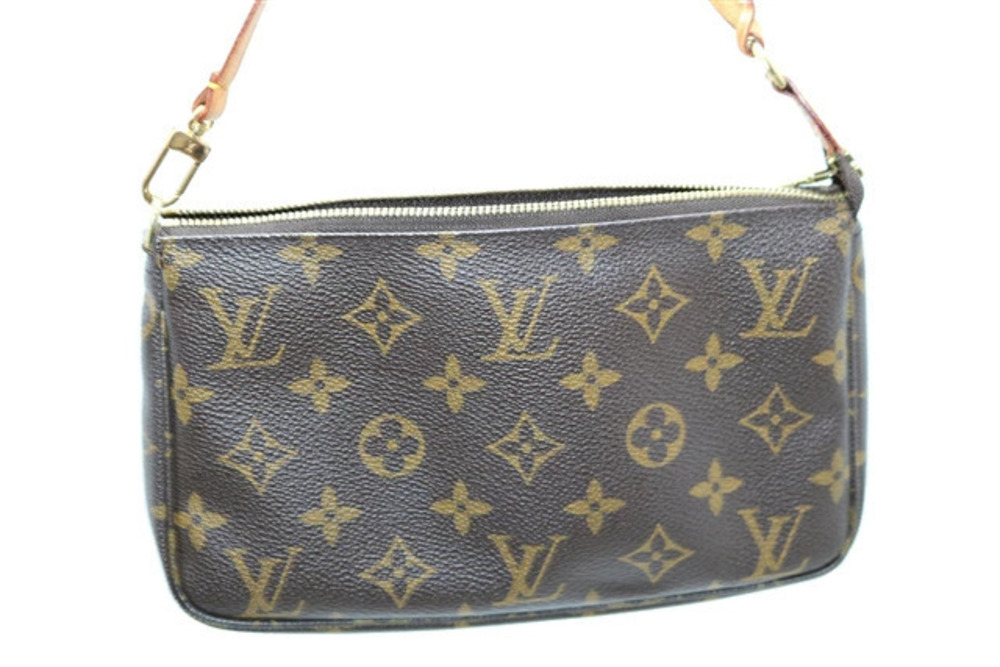 LOUIS VUITTON Bag Pouch Clutch handle Pochette Accessoires Monogram